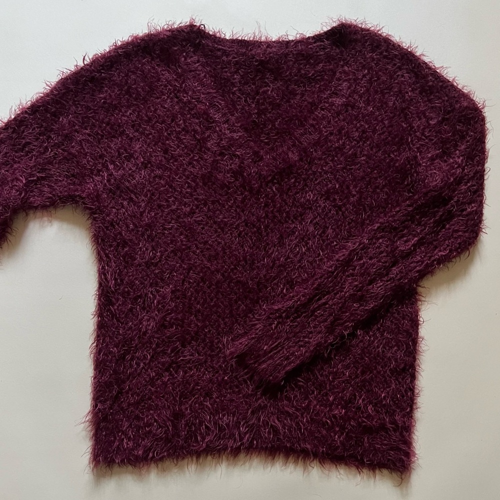 Mohair Plum Colored V Neck sweater